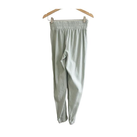 Banjara Linen Blend Jogger Style Pants Crossover Front Sage Green Size Small - Picture 2 of 8